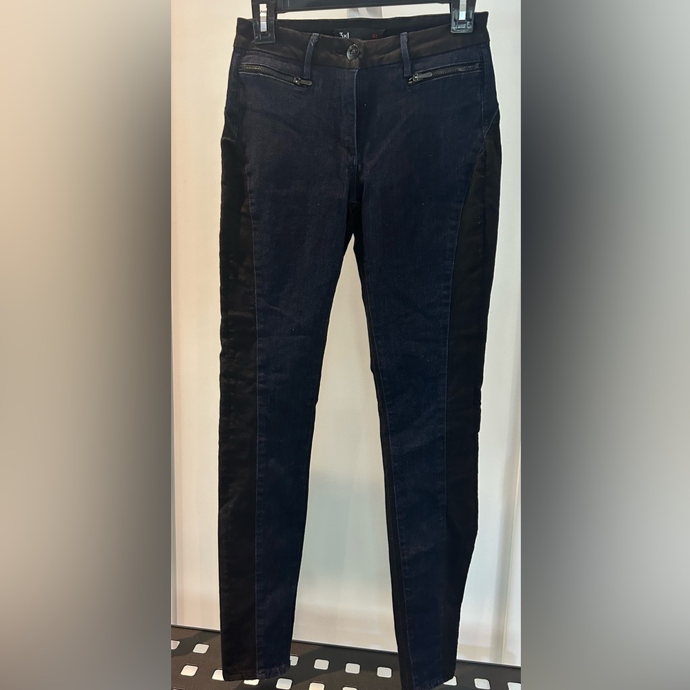 PRICE LOWERED!!  
3x1 Denim. Blue and black stretch denim skinny/“jegging”.